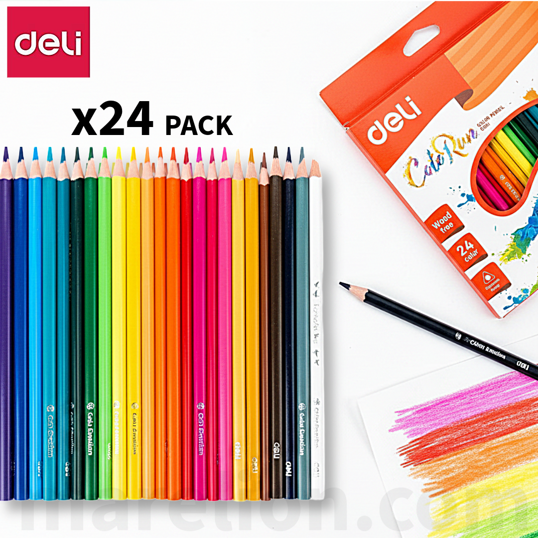 Deli Coloring Pencils 24pcs - Χρωματιστά Μολύβια