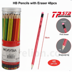 Tpsta 48pcs Fancy colors HB Graphite Pencils with Eraser - Μολύβι Γραφής με Γόμα - ΧΟΝΔΡΙΚΗ ΠΩΛΗΣΗ