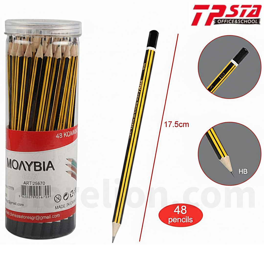 Tpsta 48pcs Graphite Pencils HB - Μολύβι Γραφής HB - ΧΟΝΔΡΙΚΗ ΠΩΛΗΣΗ