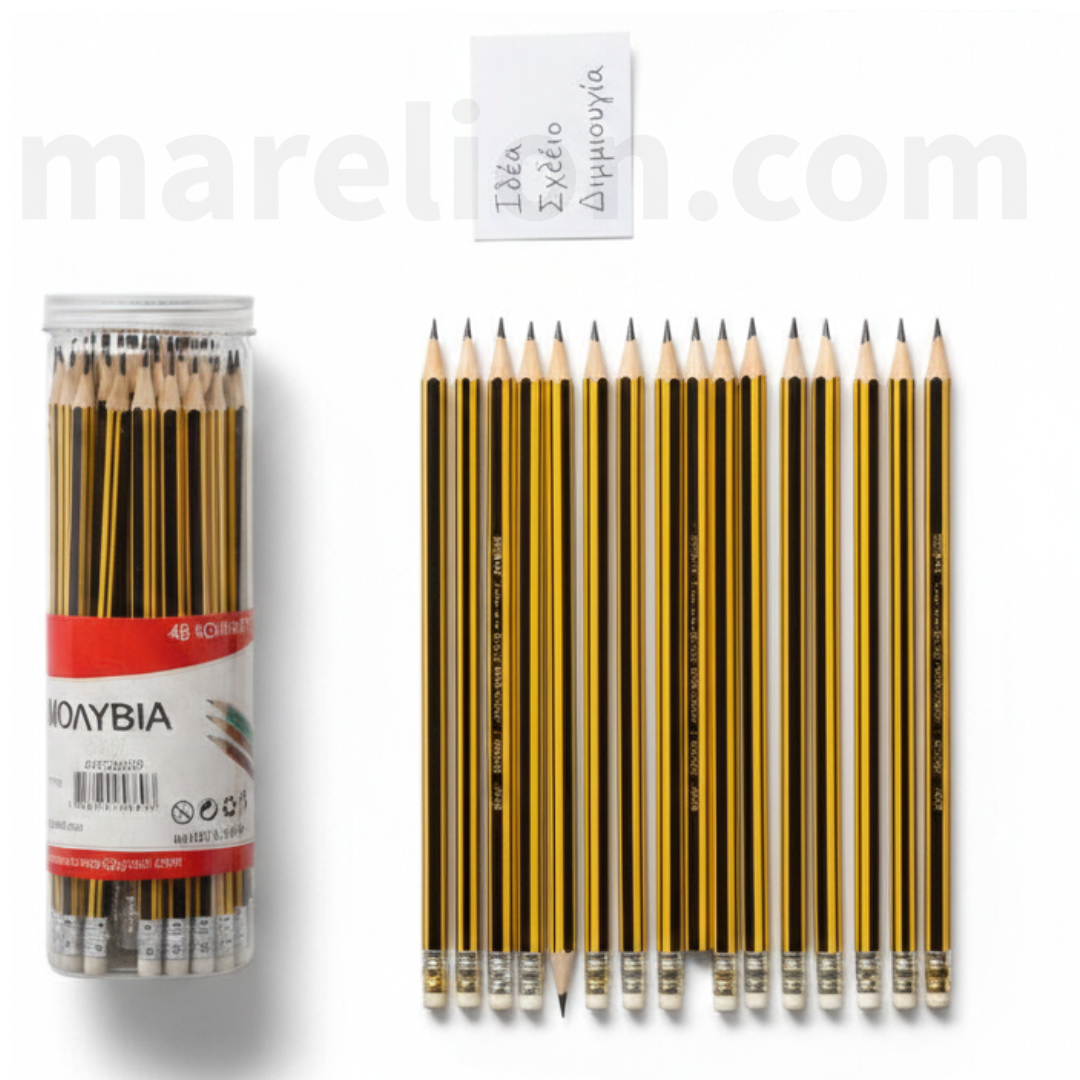Tpsta 48pcs HB Graphite Pencils with Eraser - Μολύβι Γραφής με Γόμα - ΧΟΝΔΡΙΚΗ ΠΩΛΗΣΗ