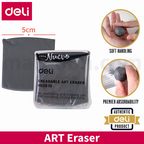 Deli Art Kneadable Eraser Grey - Ψωμάκι Σβηστήρι Τέχνης και ζωγραφικής