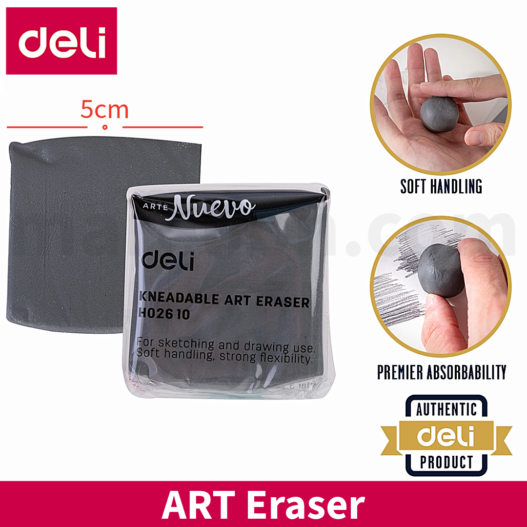 Deli Art Kneadable Eraser Grey - Ψωμάκι Σβηστήρι Τέχνης και ζωγραφικής