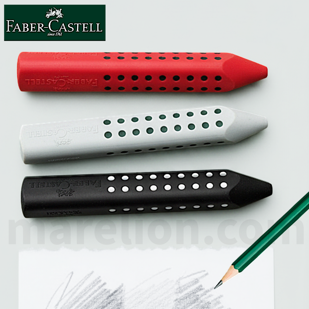 Faber Castell Grip Eraser, RED | BLACK | GREY - Γόμα Σχολικά σβηστήρια - ΧΟΝΔΡΙΚΗ ΠΩΛΗΣΗ