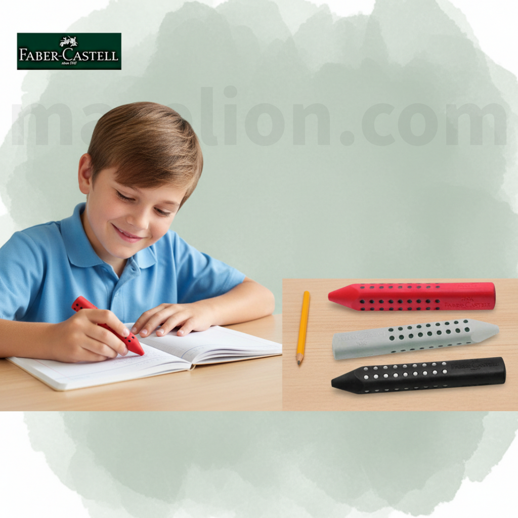 Faber Castell Grip Eraser, RED | BLACK | GREY - Γόμα Σχολικά σβηστήρια - ΧΟΝΔΡΙΚΗ ΠΩΛΗΣΗ