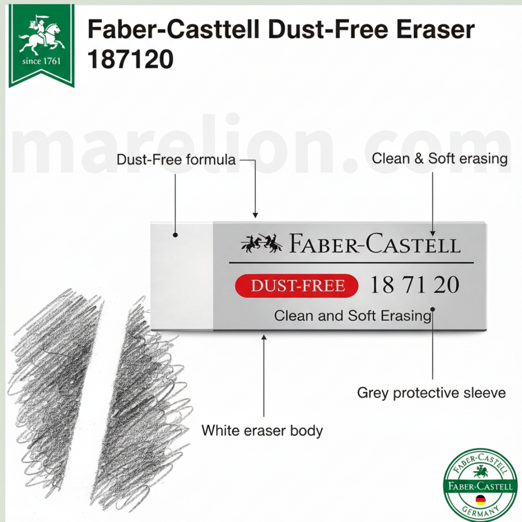 Faber Castell Dust-Free Eraser Large, 187120 - Γόμα Σβηστήρι