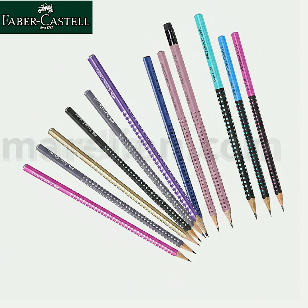 Faber Castell Grip Pencils, Grip, Sparkle - 11 Designs - Μολύβια Γραφής