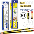 x12 PACK - Staedtler Noris pencil, HB, With eraser / Without eraser -  Μολύβι Γραφής - ΧΟΝΔΡΙΚΗ ΠΩΛΗΣΗ