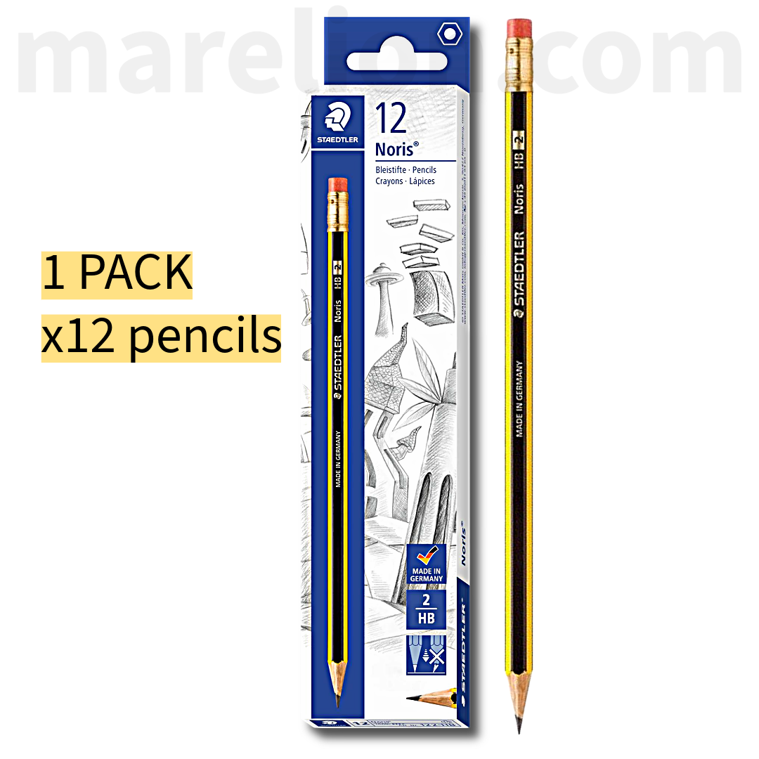 x12 PACK - Staedtler Noris pencil, HB, With eraser / Without eraser -  Μολύβι Γραφής - ΧΟΝΔΡΙΚΗ ΠΩΛΗΣΗ