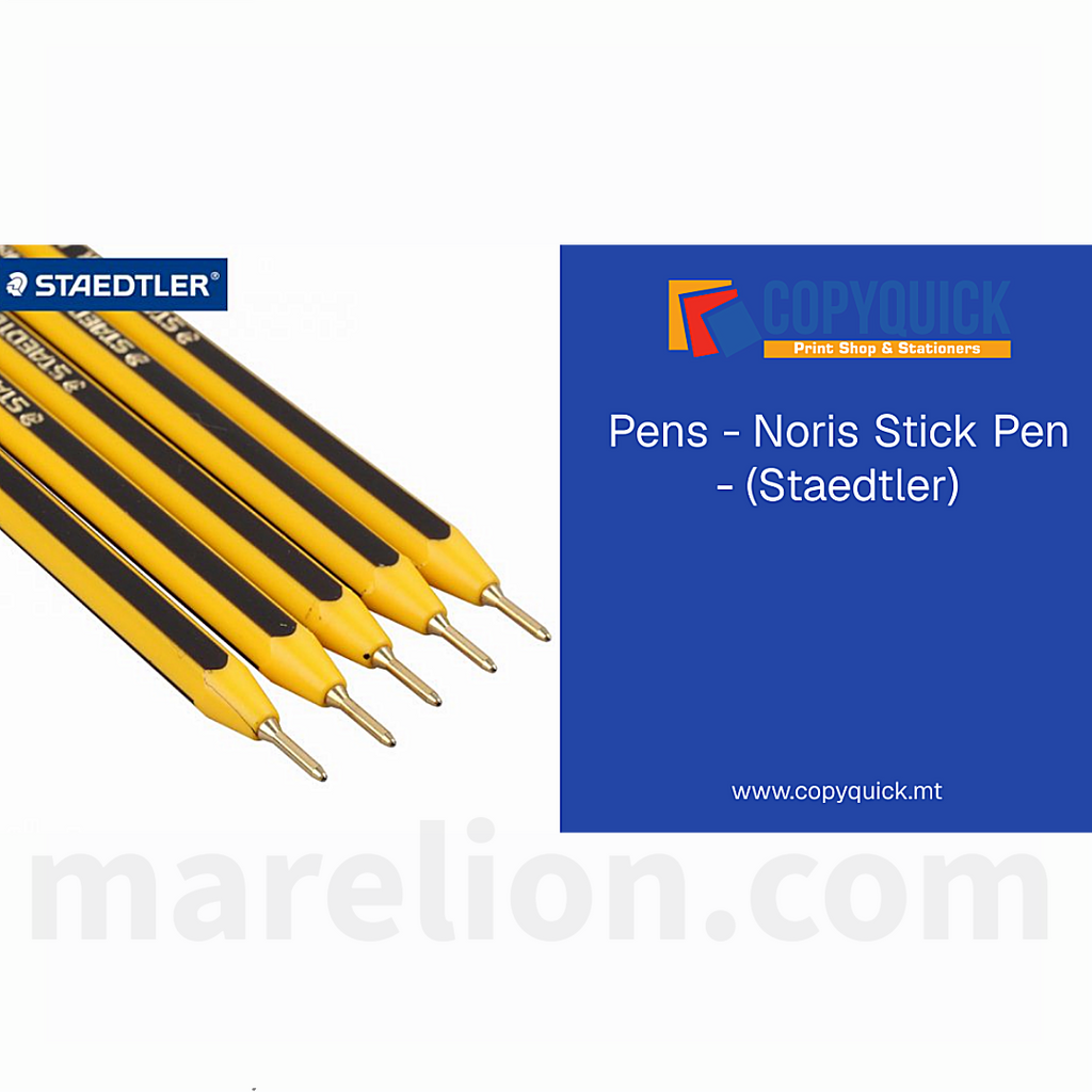 Staedtler Noris Stick 434 Ballpoint Pen Medium, BLUE | RED | BLACK -  Στυλό Διαρκείας - ΧΟΝΔΡΙΚΗ ΠΩΛΗΣΗ