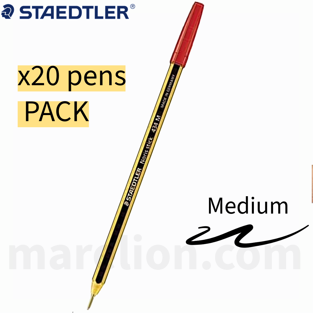 Staedtler Noris Stick 434 Ballpoint Pen Medium, BLUE | RED | BLACK -  Στυλό Διαρκείας - ΧΟΝΔΡΙΚΗ ΠΩΛΗΣΗ