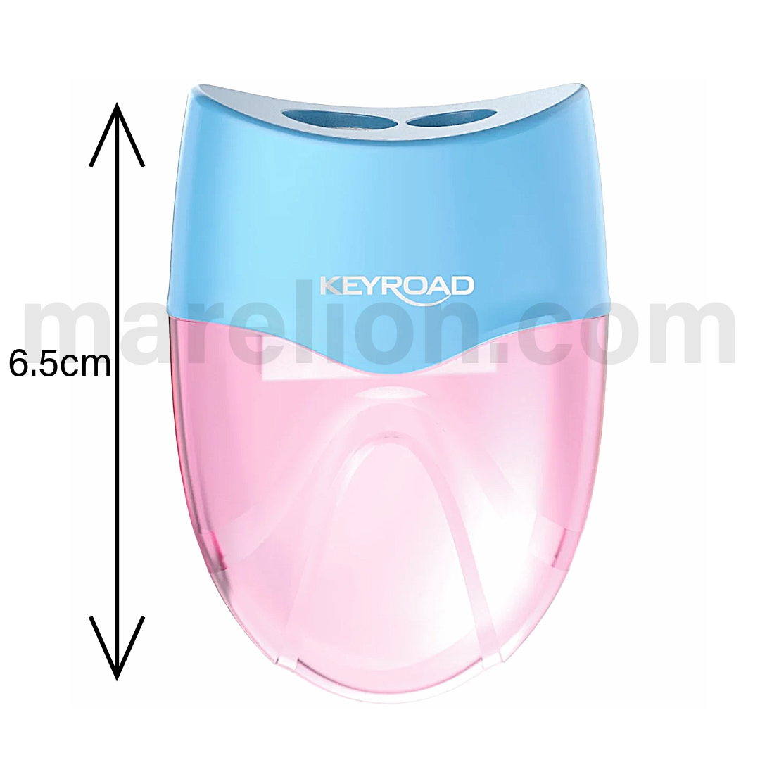 Keyroad Wave Pastel Double-Hole Pencil Sharpener - Διπλή Ξύστρα με Δοχείο