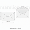 Banker Envelopes 50pcs White, 70x110mm 80gsm - Φακελάκια Γάμου Λευκά