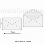 Banker Envelopes 50pcs White, 70x110mm 80gsm - Φακελάκια Γάμου Λευκά