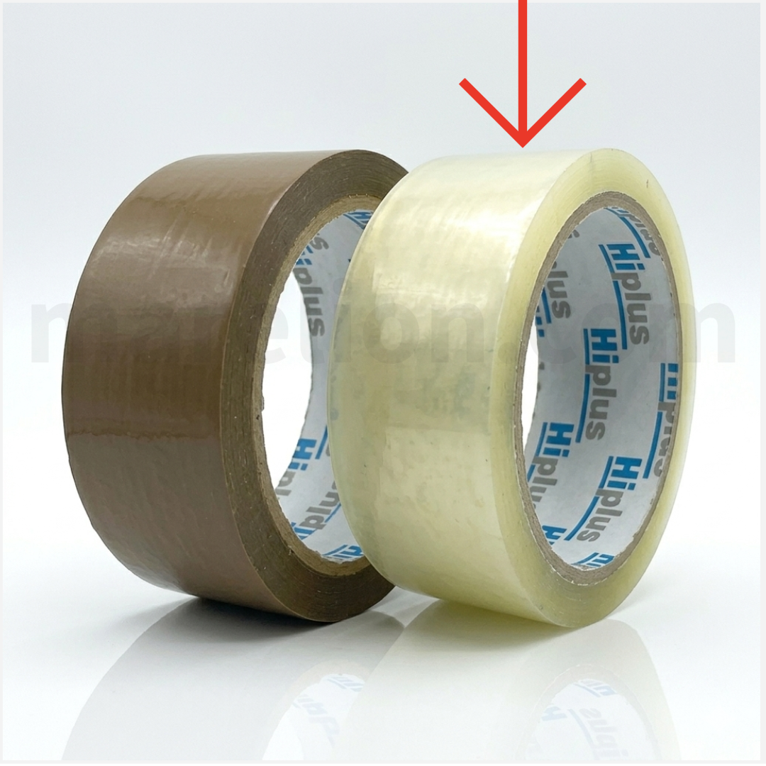 Packing Tape Clear & Brown 48mm x 50m - Ταινία Συσκευασίας Διαφανή & Καφέ