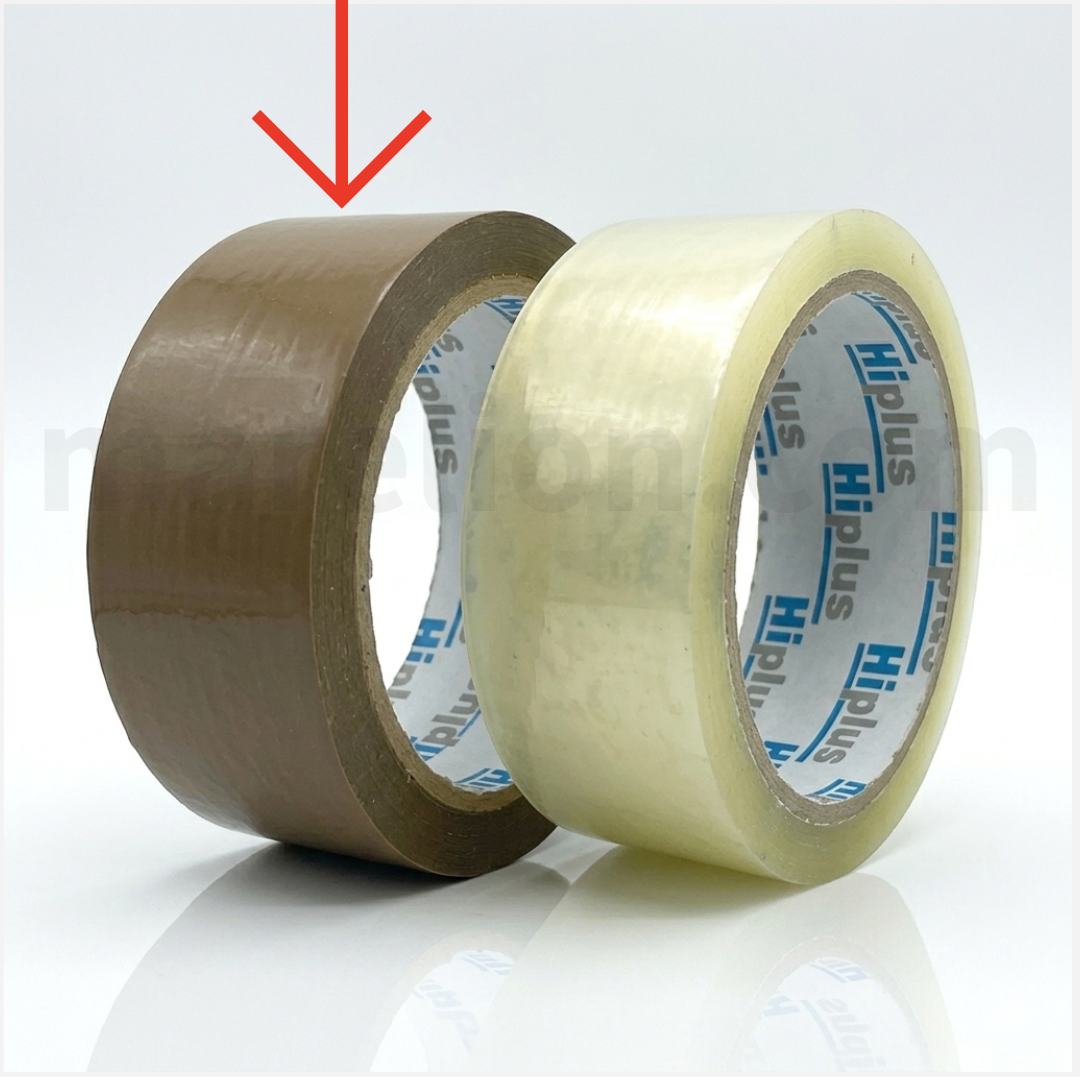 Packing Tape Clear & Brown 48mm x 50m - Ταινία Συσκευασίας Διαφανή & Καφέ