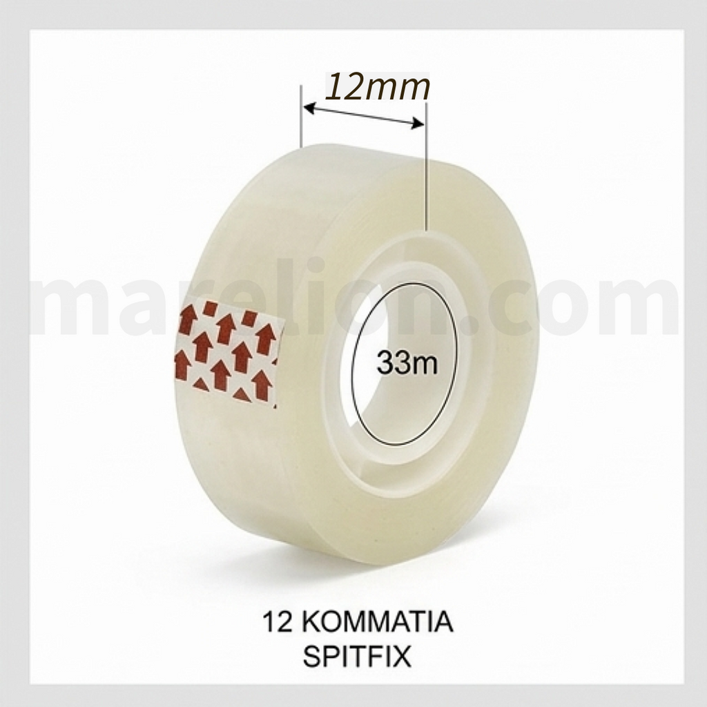 Spitfix Cellotape, 12mm & 15mm x 33m, PACK of 12 - Σελοτέιπ για Μικρή Βάση - ΧΟΝΔΡΙΚΗ ΠΩΛΗΣΗ
