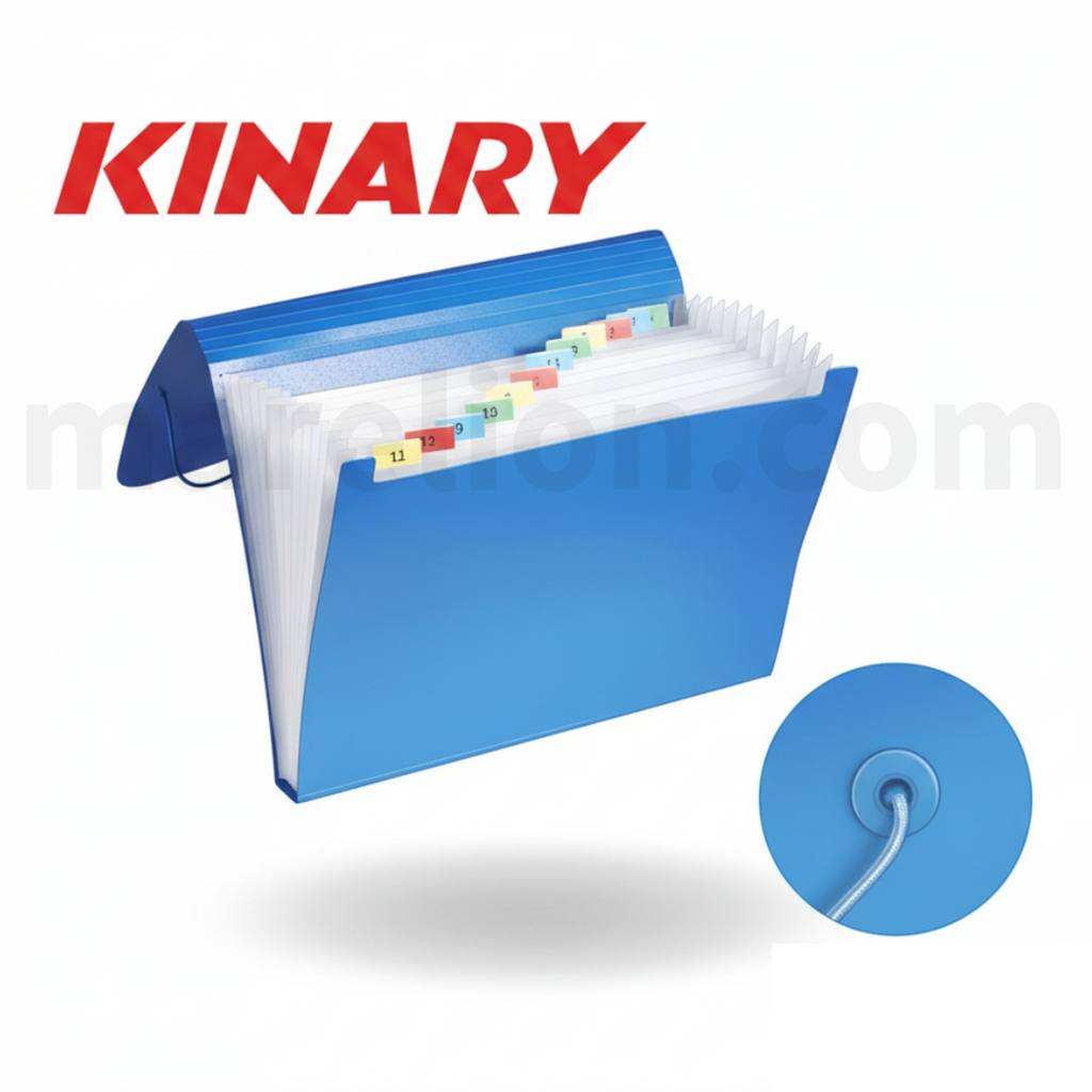 KINARY Expanding File 13 Pockets - Φάκελος Αρχειοθέτησης με Λάστιχο 13 Θήκες