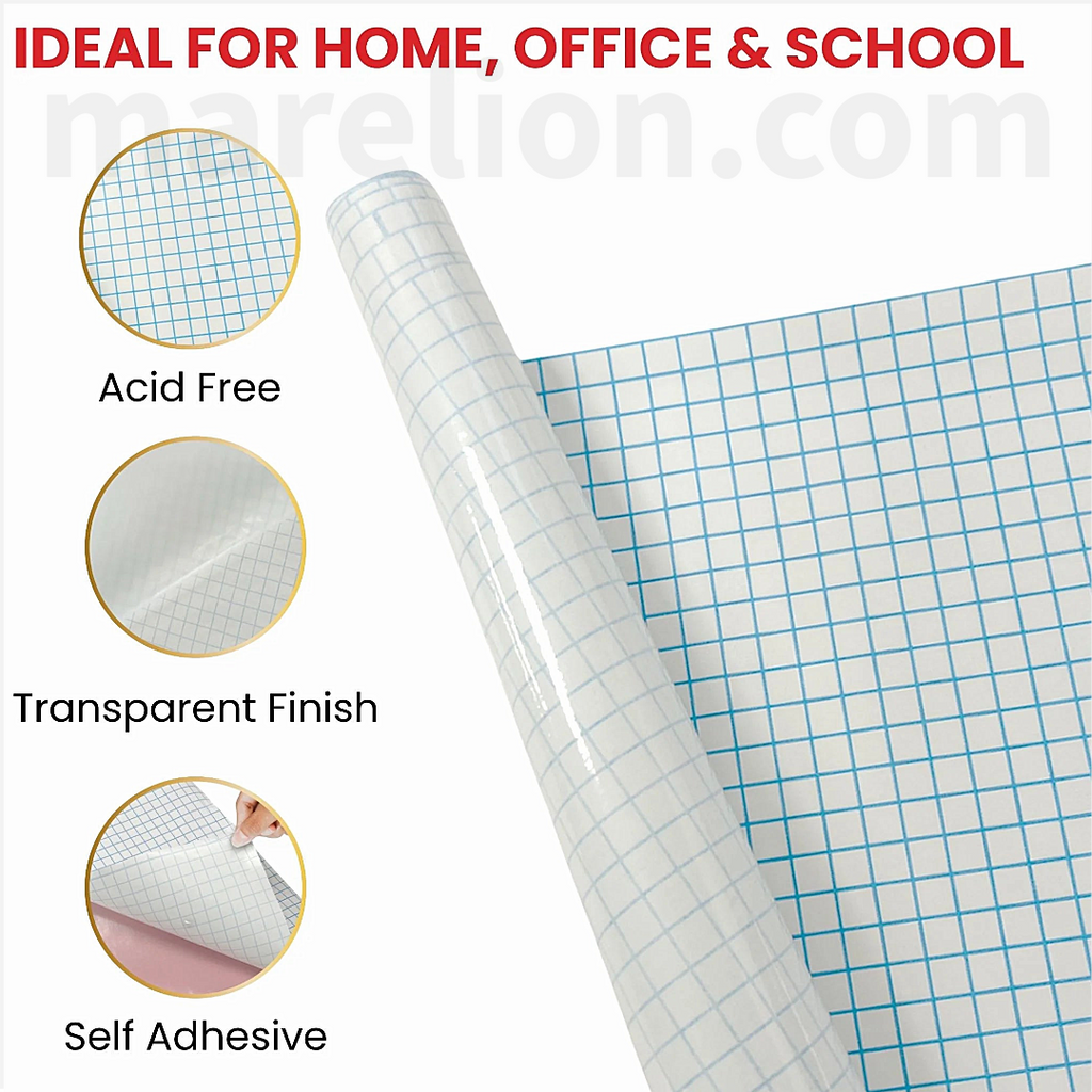 Clear Self-Adhesive Roll, 3m and 10m x 45cm - Διαφανές Ρολό Αυτόκολλητο Ντύσιμο Βιβλίων & Τετραδίων