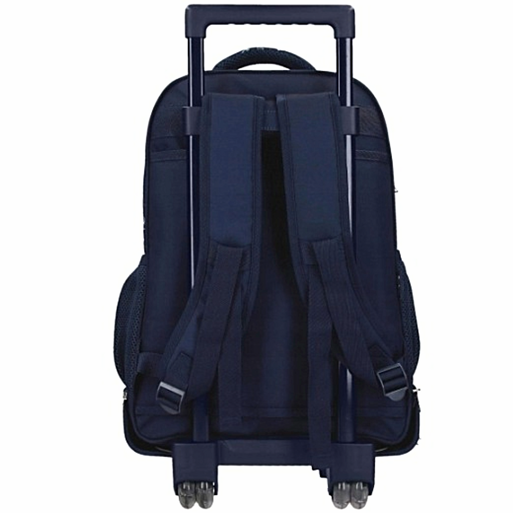 Pepe Jeans Lenay Marine Trolley Backpack, Detachable Wheels - Σχολικό Σακίδιο με Αποσπώμενες Ρόδες