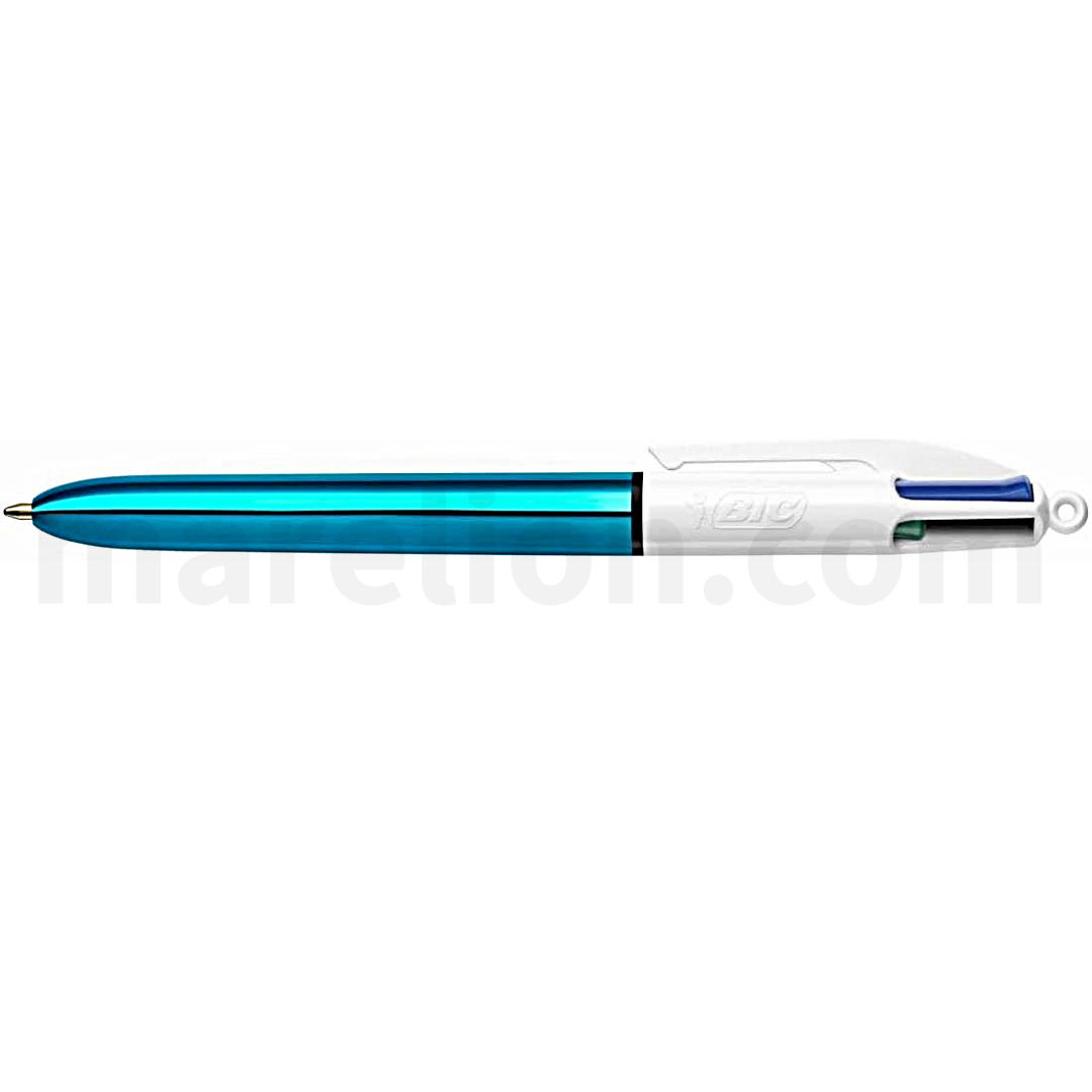 BIC 4 Colours Shine Ballpoint Pens 1.0mm Tip Assorted Metallic Barrels - Στυλό 4 Χρωμάτων Μεταλλικό
