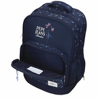 Pepe Jeans Lenay Marine Trolley Backpack, Detachable Wheels - Σχολικό Σακίδιο με Αποσπώμενες Ρόδες