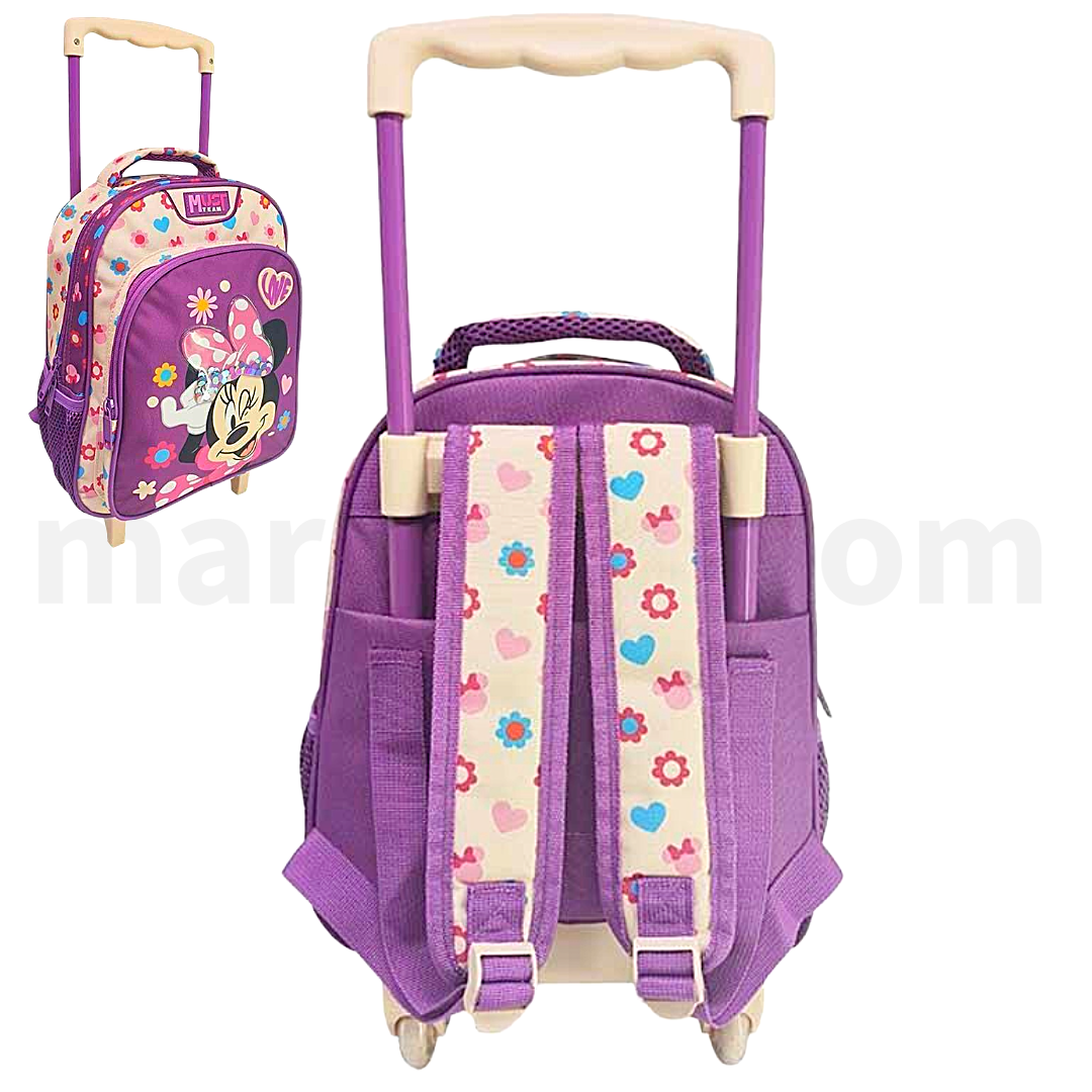 Must Trolley School Bag Minnie 2 Compartments Toddler - Σχολική Τσάντα Τρολέι Νηπίου 2 Θήκες