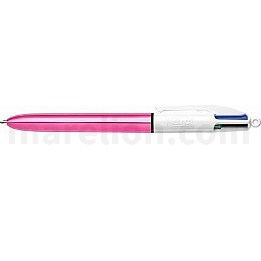 BIC 4 Colours Shine Ballpoint Pens 1.0mm Tip Assorted Metallic Barrels - Στυλό 4 Χρωμάτων Μεταλλικό