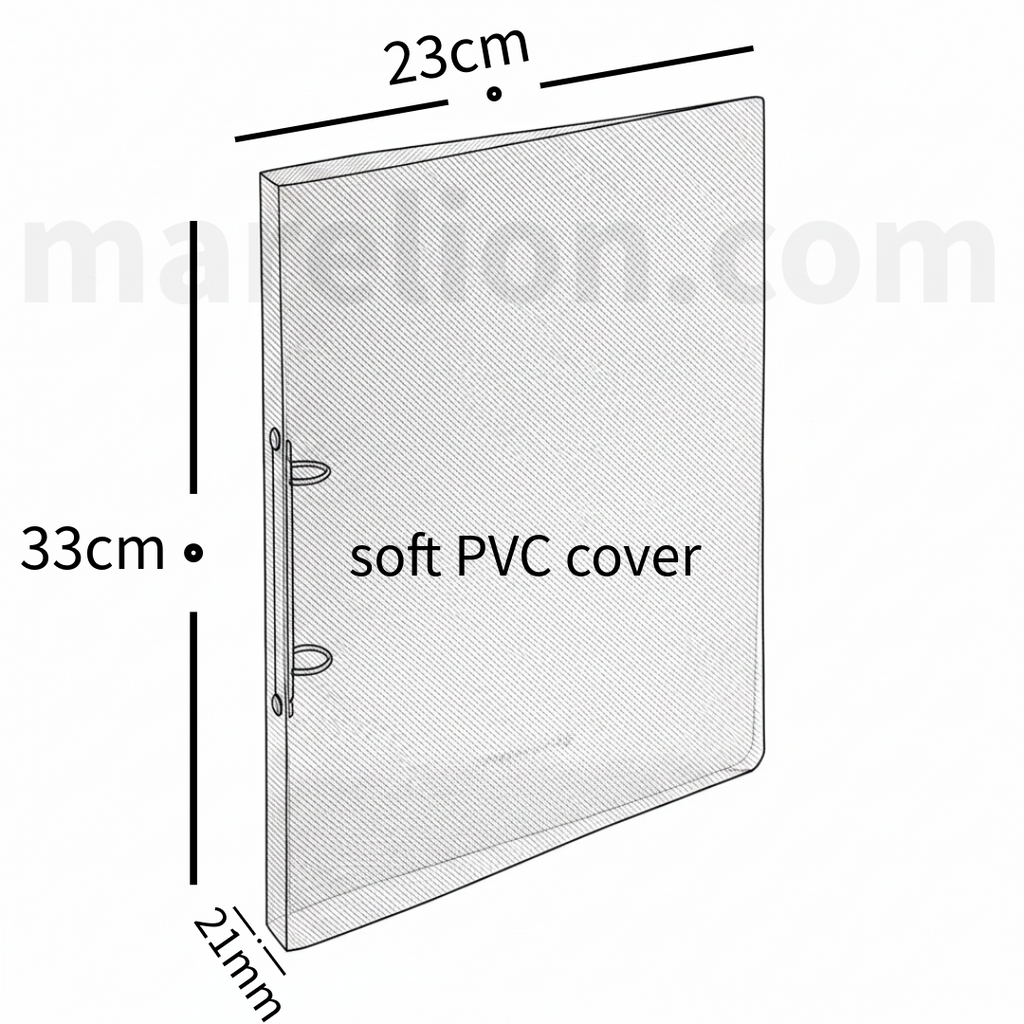 Ring Binder File A4 21mm Semi-Transparent Soft Plastic - Κλασέρ Ημιδιαφανές Μαλακό Πλαστικό