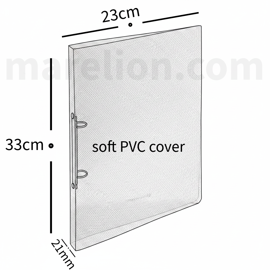 Ring Binder File A4 21mm Semi-Transparent Soft Plastic - Κλασέρ Ημιδιαφανές Μαλακό Πλαστικό