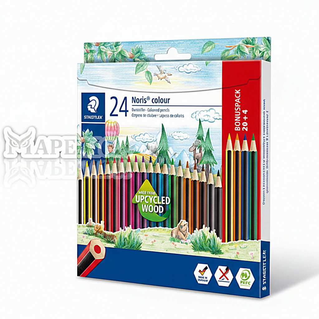 Staedtler Noris Colour Coloured Pencils Set 24pcs 185C24P - Ξυλομπογιές Σετ 24 Τεμαχίων