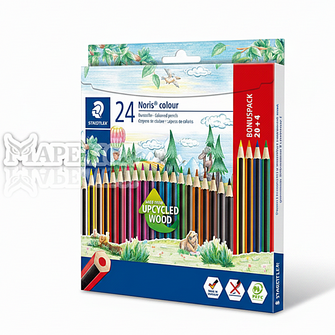 Staedtler Noris Colour Coloured Pencils Set 24pcs 185C24P - Ξυλομπογιές Σετ 24 Τεμαχίων