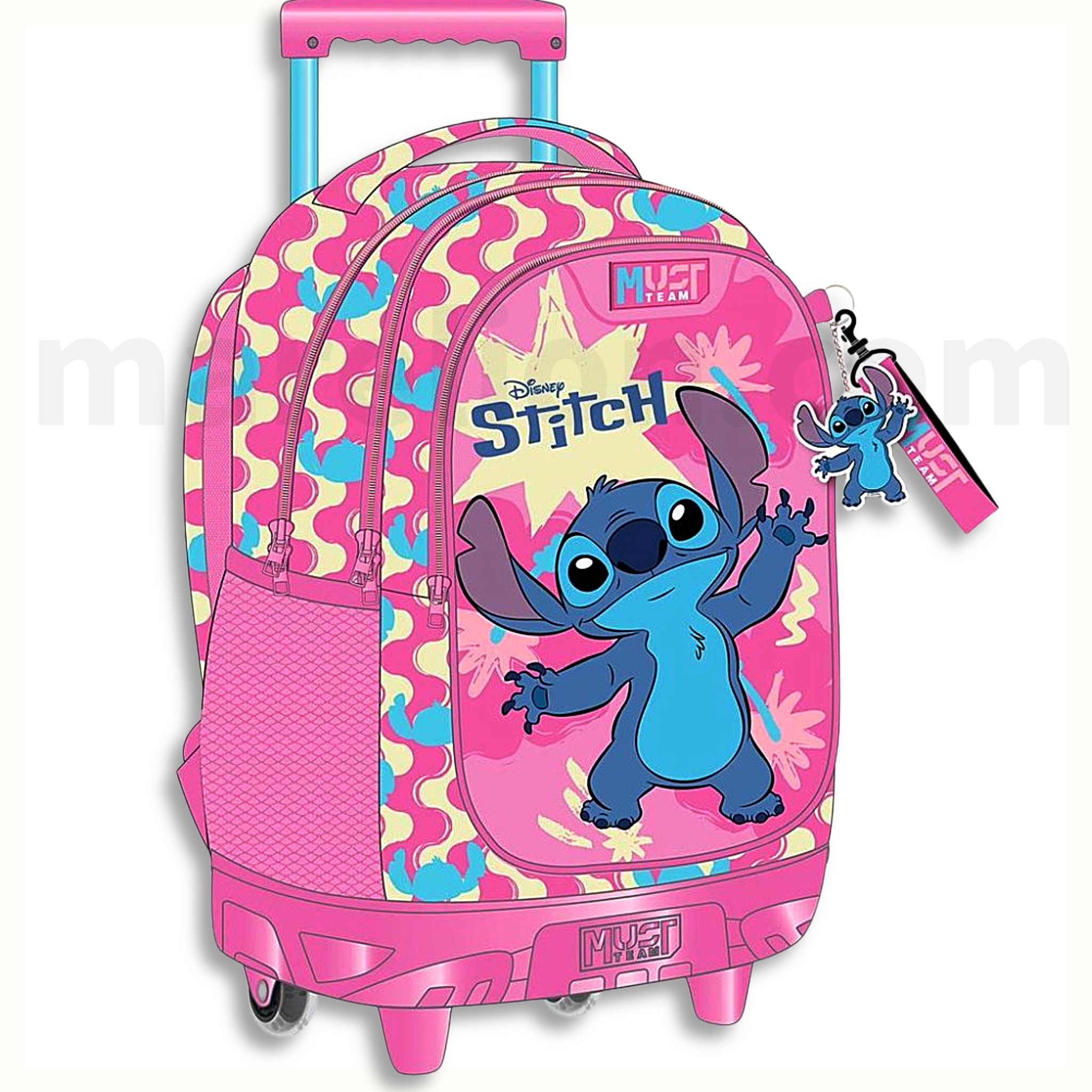 Must Trolley School Bag Lilo and Stitch 3 Pockets