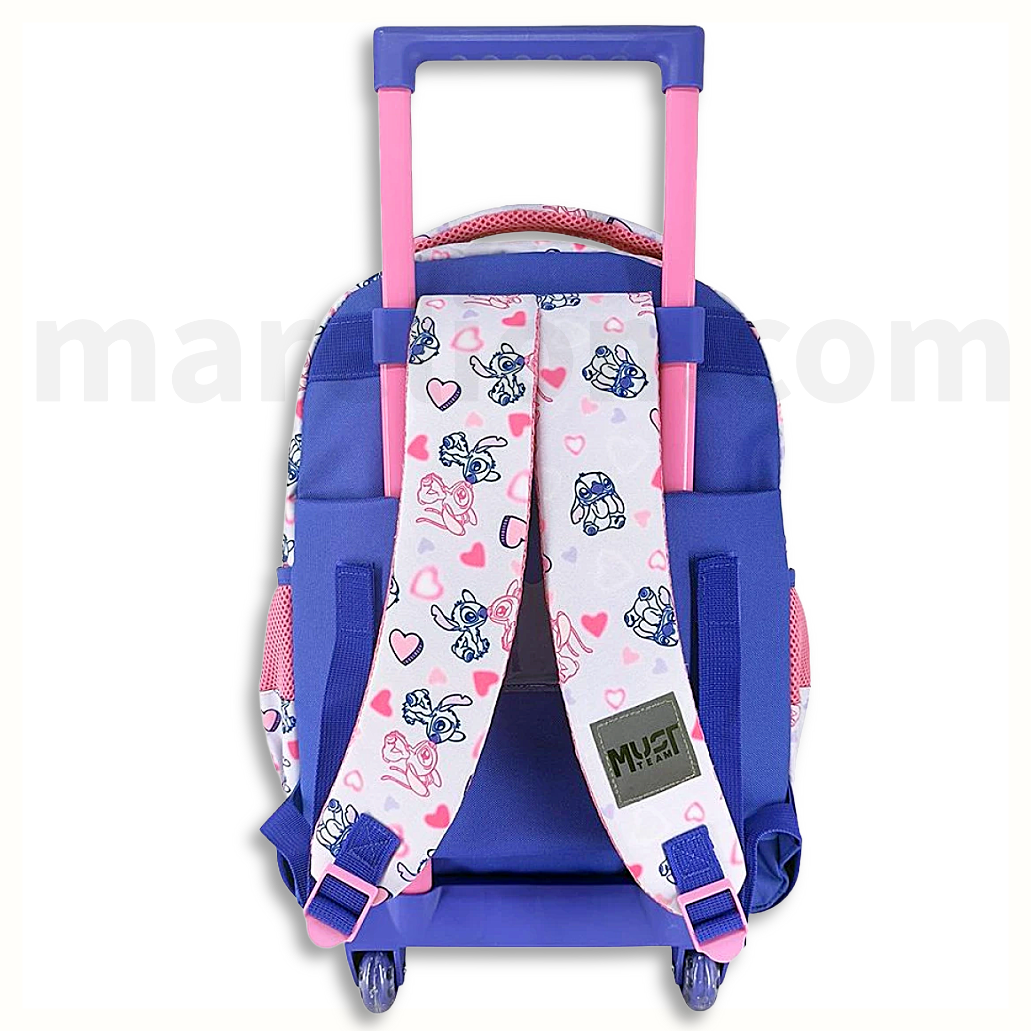 Must Trolley School Bag Lilo and Stitch 3 Pockets - Σχολική Τσάντα Τρολέι Δημοτικού 3 Θήκες