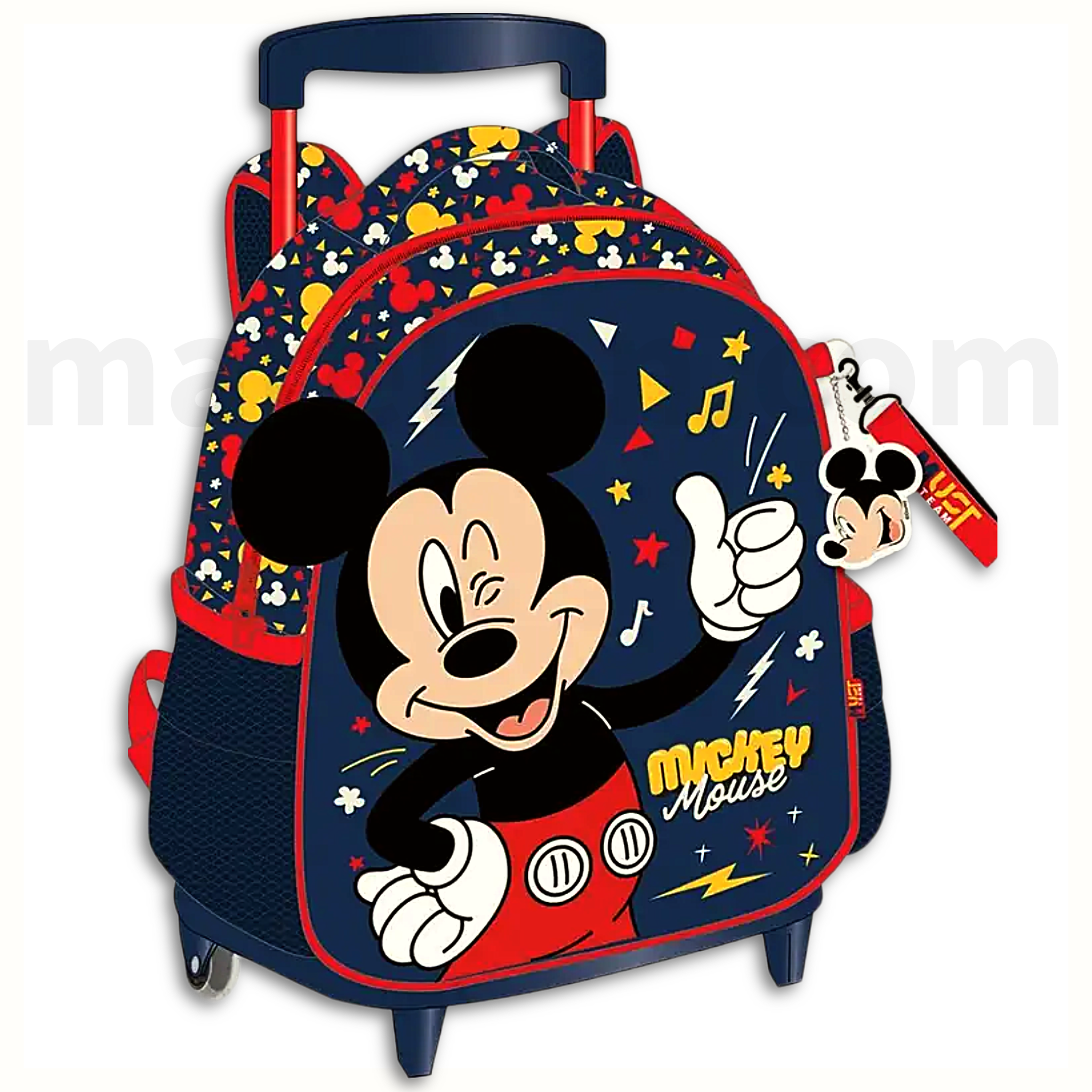 Must Disney Mickey Trolley School Bag 2 Pockets - Σχολική Τσάντα Τρόλεϊ Νηπίου