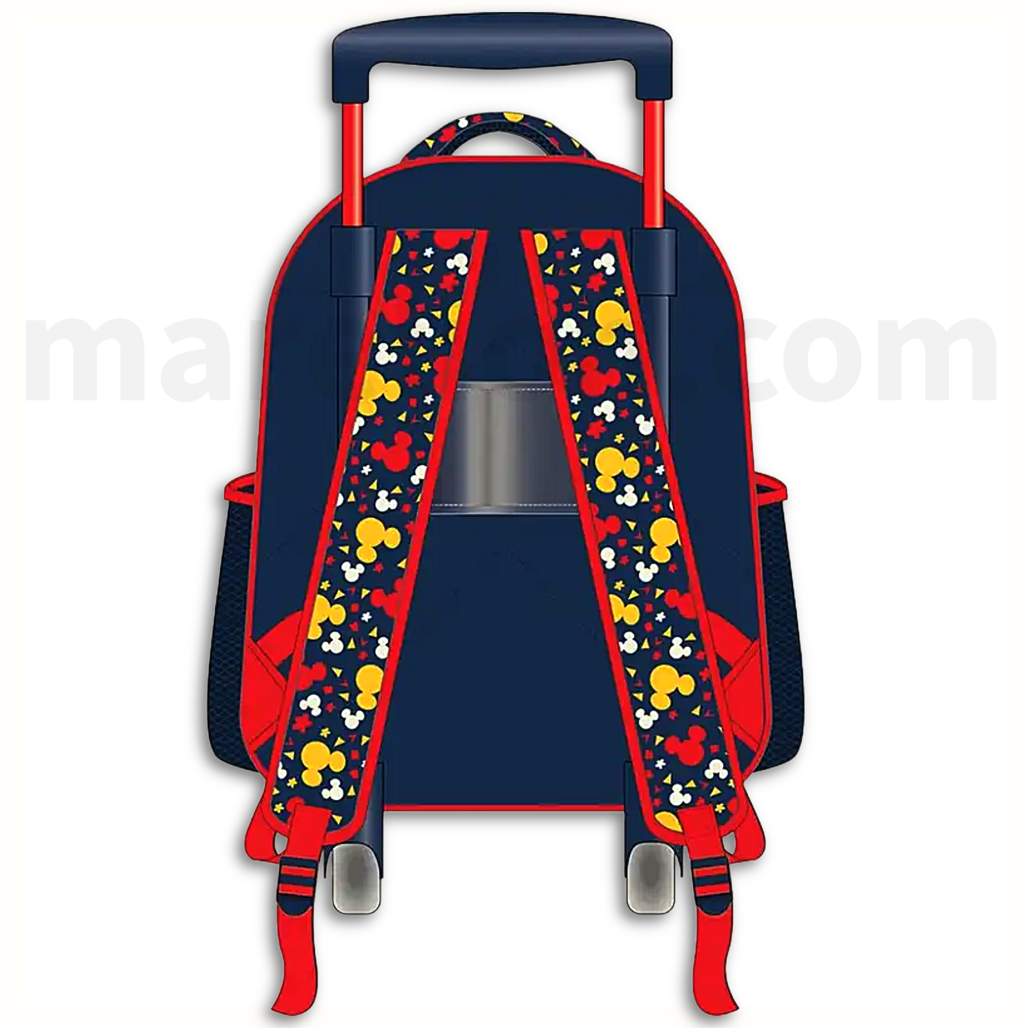 Must Disney Mickey Trolley School Bag 2 Pockets - Σχολική Τσάντα Τρόλεϊ Νηπίου