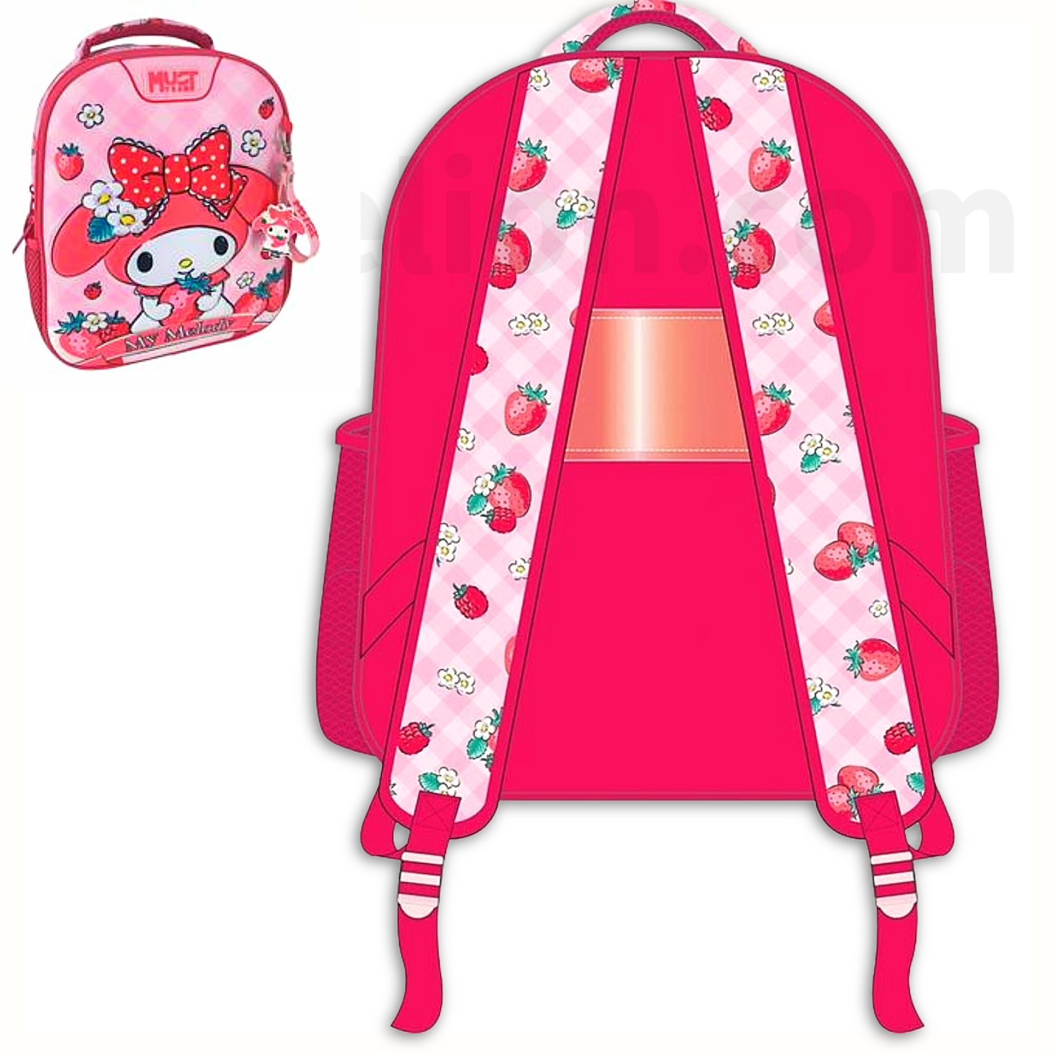 Must Backpack My Melody 2 Compartments - Σχολική Τσάντα Πλάτης 2 Θήκες