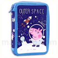 Κασετίνα γεμάτη 2 φερμουάρ GEORGE - PEPPA THE PIG Must Pencil Case 2 Zip Press Star Κασετίνα διπλή γεμάτη