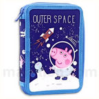 Κασετίνα γεμάτη 2 φερμουάρ GEORGE - PEPPA THE PIG Must Pencil Case 2 Zip Press Star Κασετίνα διπλή γεμάτη