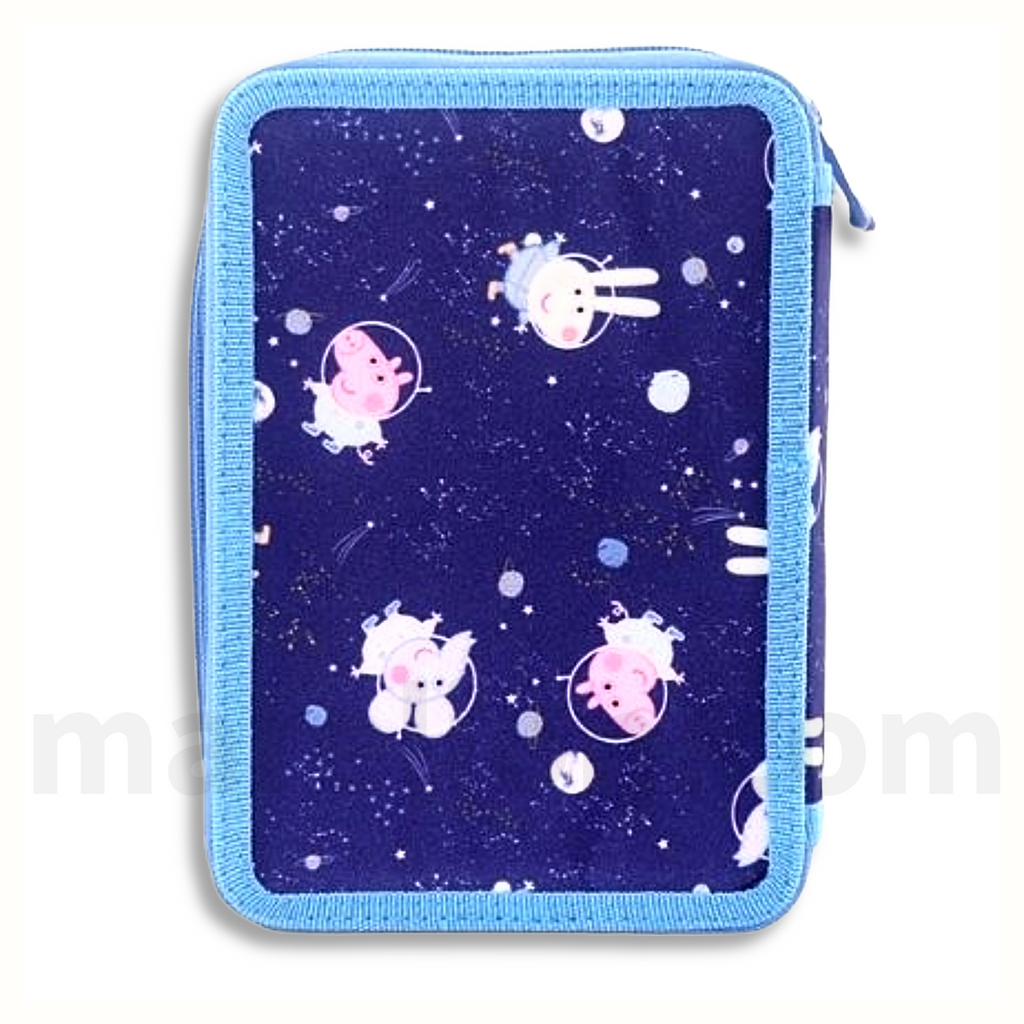 Κασετίνα γεμάτη 2 φερμουάρ GEORGE - PEPPA THE PIG Must Pencil Case 2 Zip Press Star Κασετίνα διπλή γεμάτη