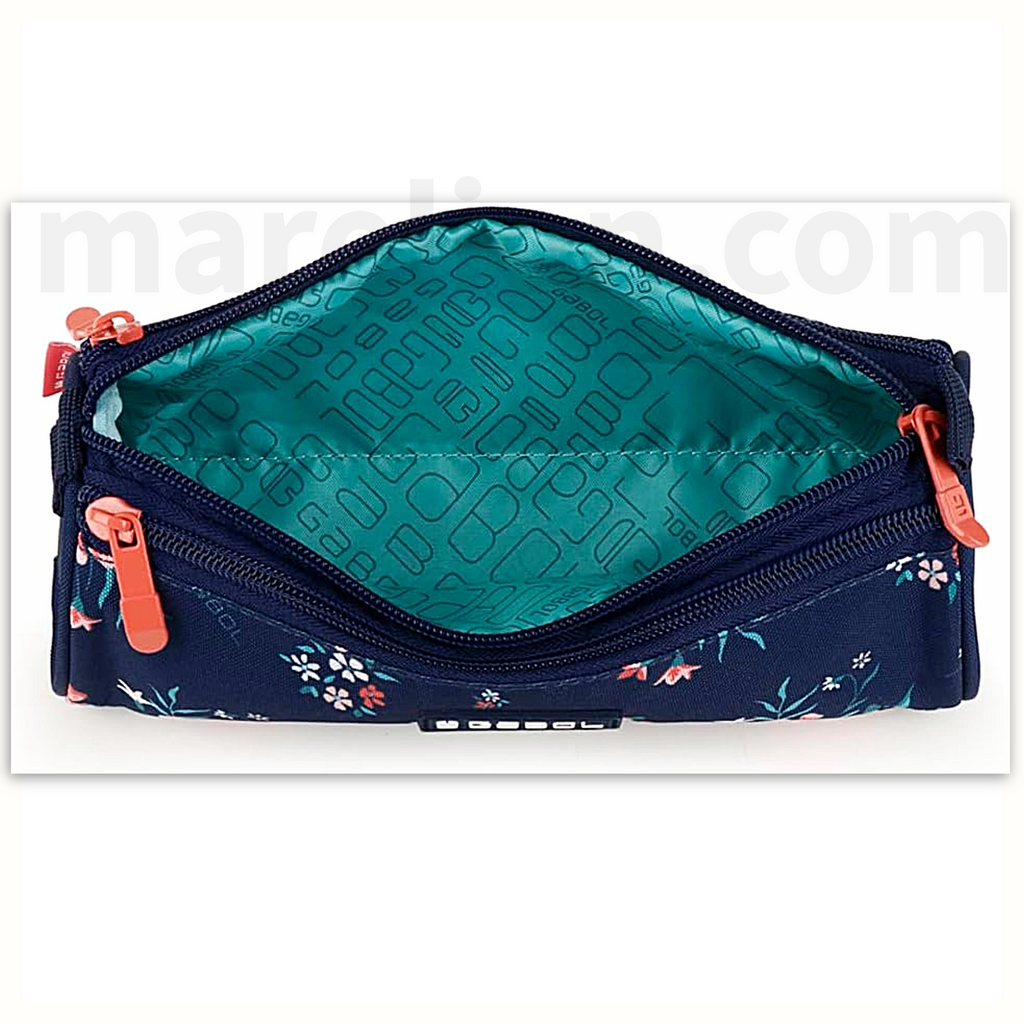Gabol Pencil Case Flower with 3 Zip - Κασετίνα με 3 Θήκες