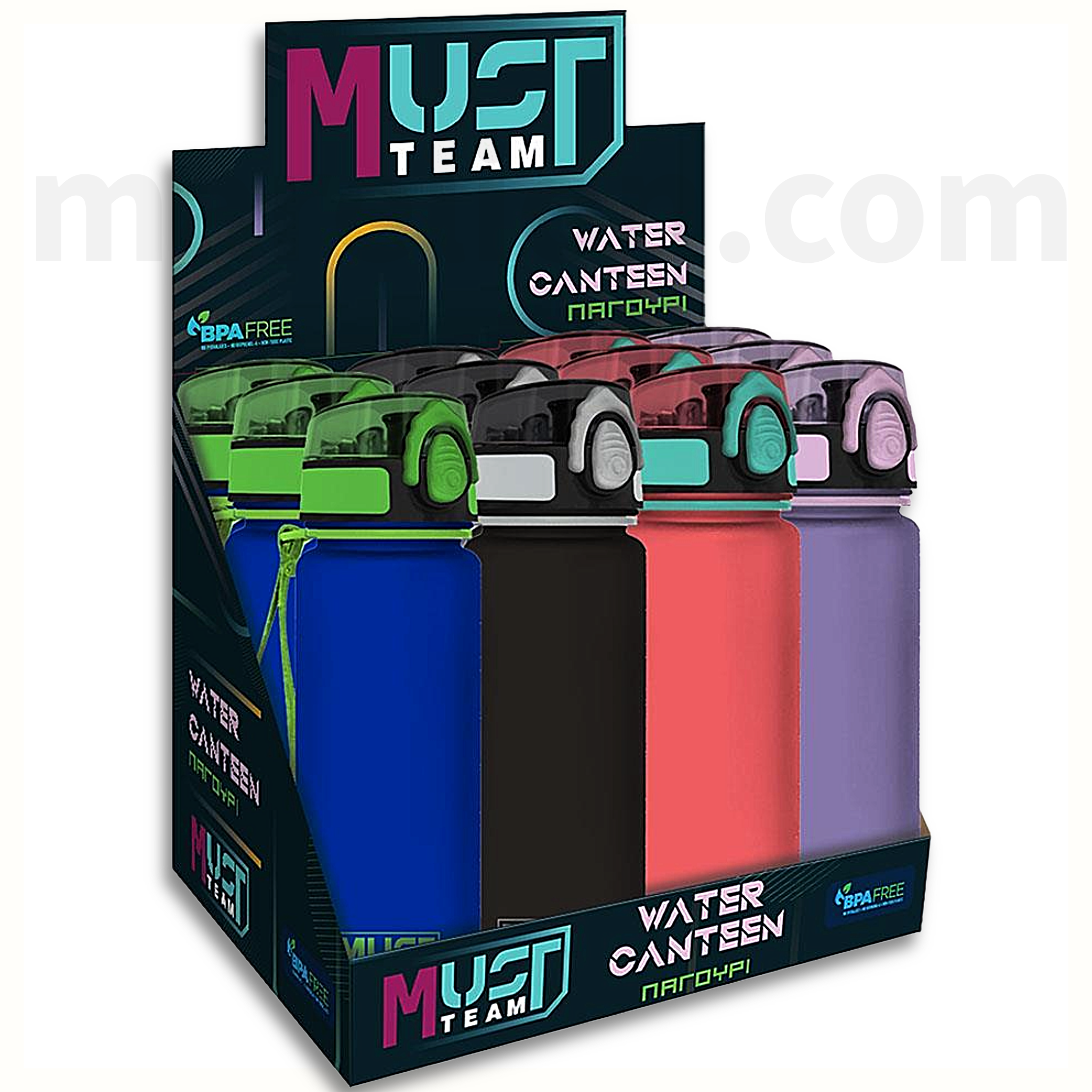 Must PCTG Water Bottle 670ml - Παγούρι με Δοσομετρητή 4 Χρώματα
