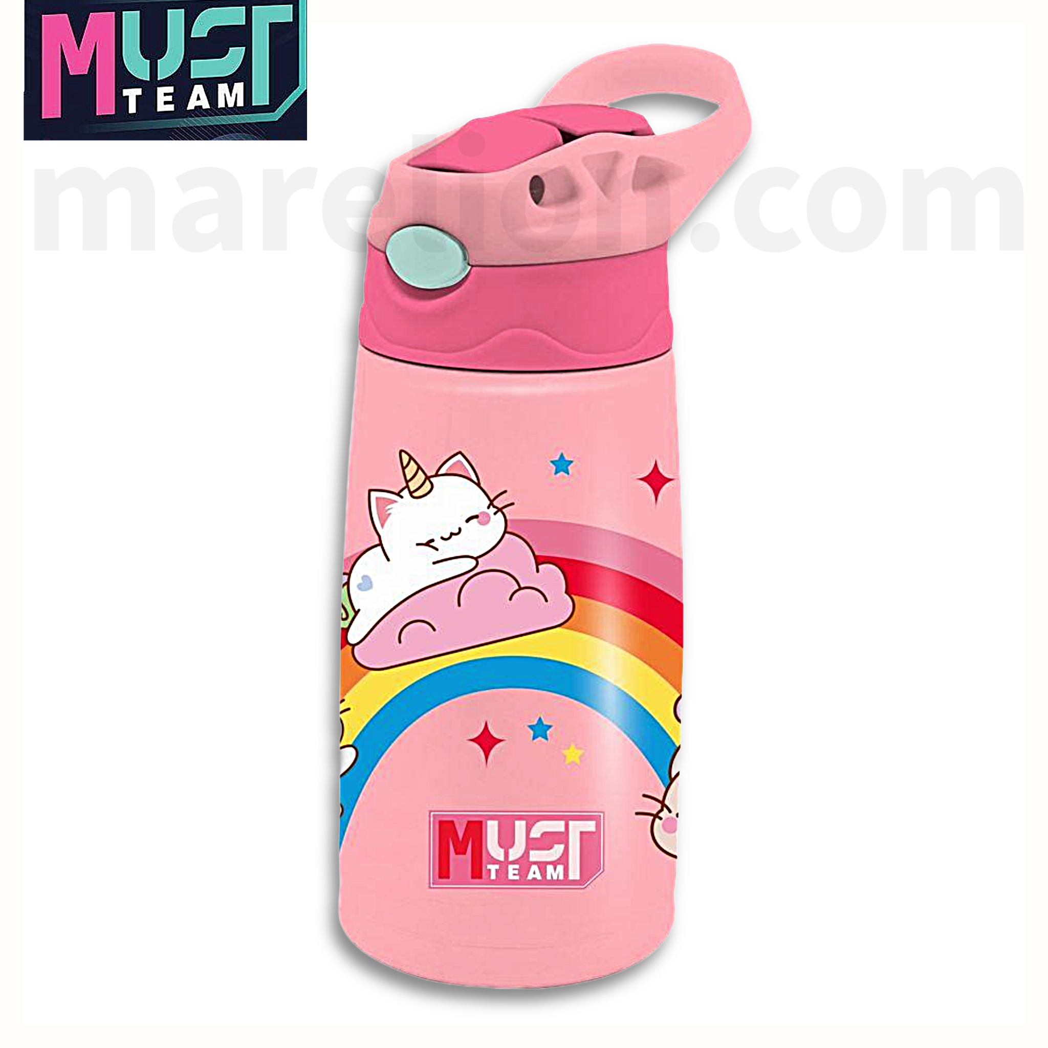 Must Stainless Steel Kids Vacuum 400ml with Straw - Kids Stainless Steel Thermos 4 Designs