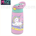 Must Stainless Steel Kids Vacuum 400ml with Straw - Kids Stainless Steel Thermos 4 Designs