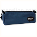 Mood Chrome Pencil Case Blue 1 Compartment 21x7x7cm - Κασετίνα Βαρελάκι Μπλε 1 Θήκη
