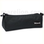 Mood Chrome Pencil Case Black 1 Compartment 21x7x7cm - Κασετίνα Βαρελάκι Μαύρη 1 Θήκη