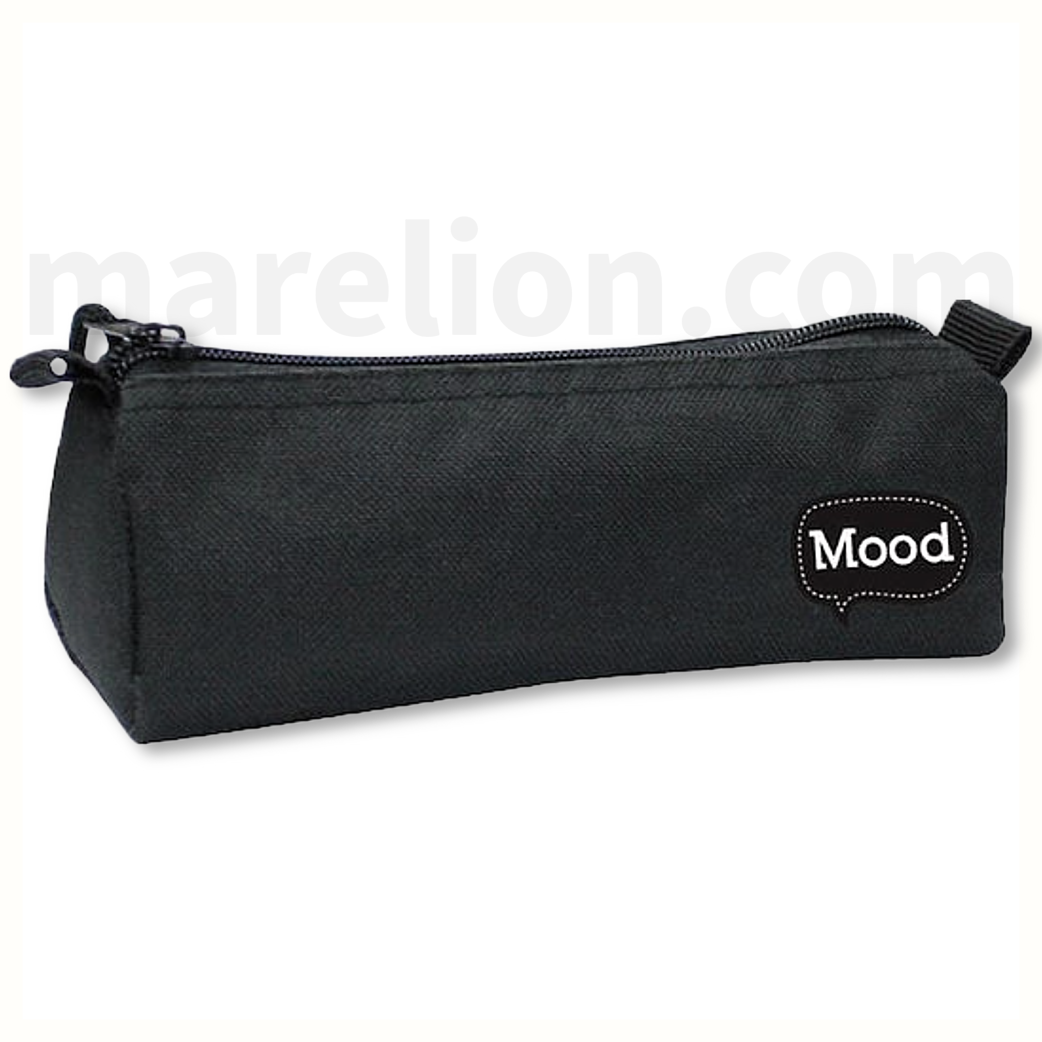 Mood Chrome Pencil Case Black 1 Compartment 21x7x7cm - Κασετίνα Βαρελάκι Μαύρη 1 Θήκη