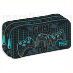 Must Pencil Case Barrel Monochrome Energy Gamer on, 2 Cases - Κασετίνα Βαρελάκι 2 Θήκες