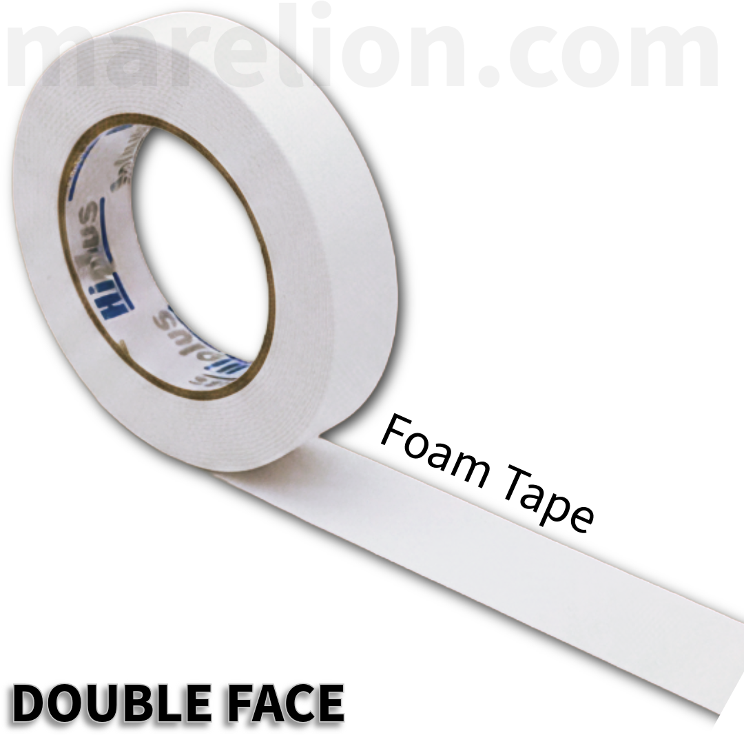 HiPlus Double Side Foam Tape 1.0mm x 18mm x 5m White - Ταινία Αφρώδης Διπλής Όψης Λευκή