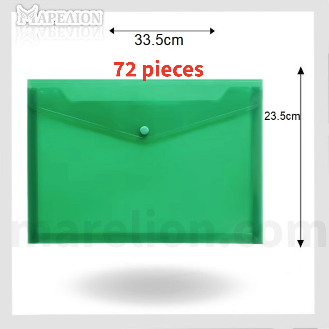 A4 Button File Envelope Transparent - Α4 Φάκελος με Κουμπί Διαφανό 33.5x23.5cm - ΧΟΝΔΡΙΚΗ ΠΩΛΗΣΗ