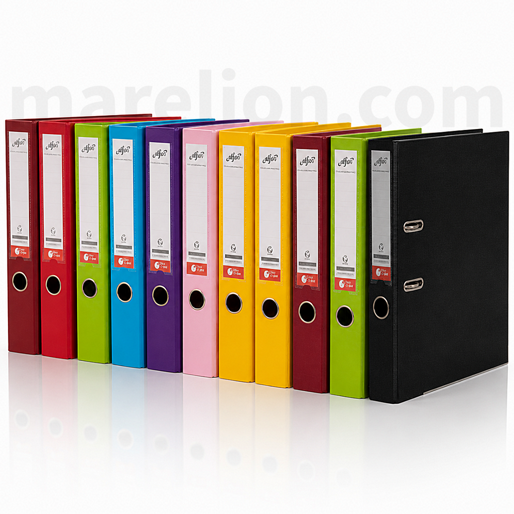 Elfen Lever Arch File FOOLSCAP 75mm 8 Colors Super Strong Plastic - (Φαρδύ) Κλασέρ Πλαστικό - BOX FILE - ΧΟΝΔΡΙΚΗ ΠΩΛΗΣΗ